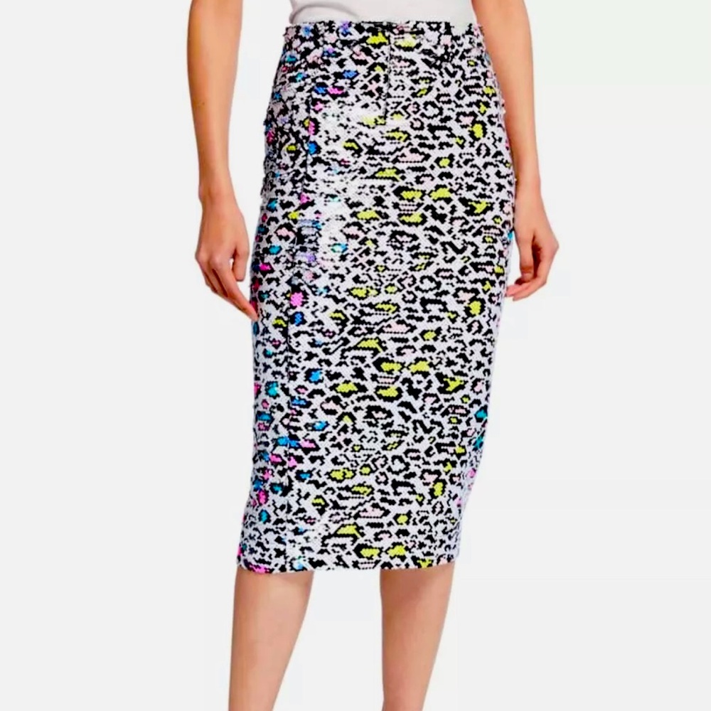 Milly leopard sequins Ashley skirt multi. Brand new * never worn